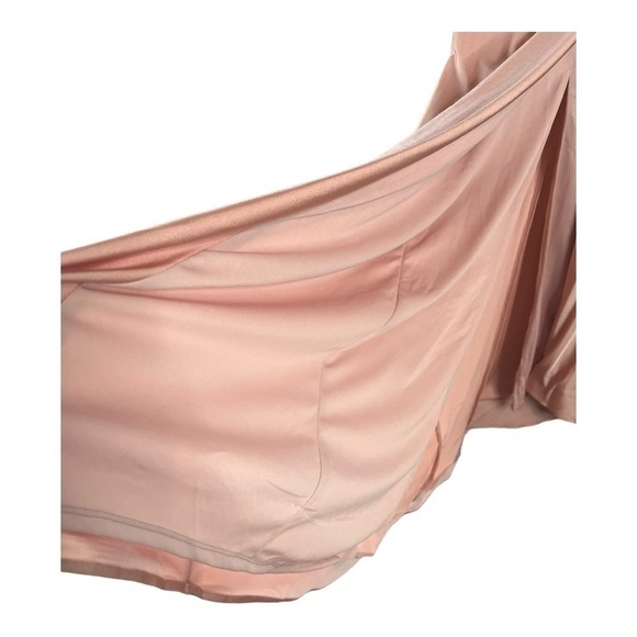 Cynthia & Sahar CS101 Off Shoulder Corset Stretch Satin Mermaid Toasted Sugar - Picture 6 of 16